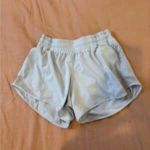 Women's LuluLemon Light Blue Hotty Hot Shorts